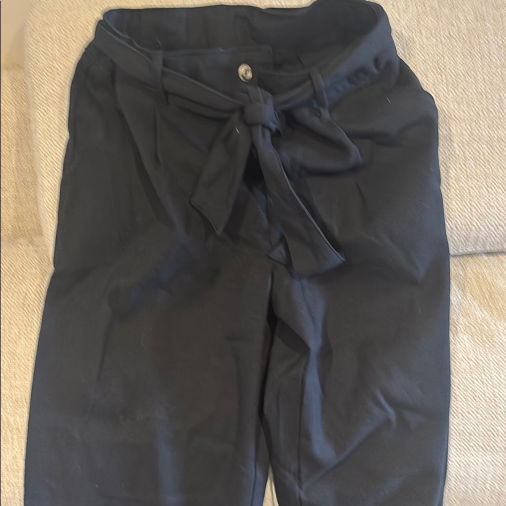 Abercrombie Kids Black Formal Tie-Waist Trousers